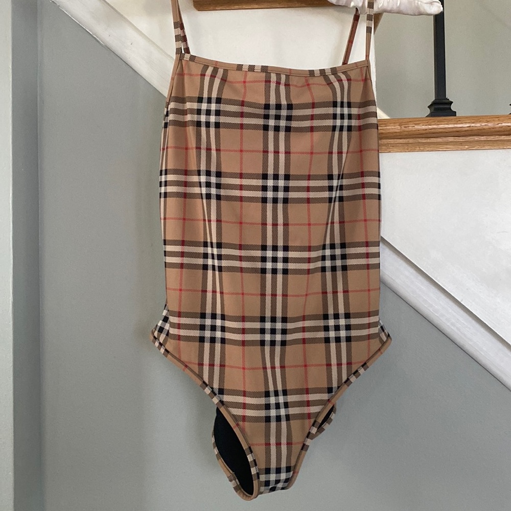 Burberry Archive Check one piece swimsuit size M